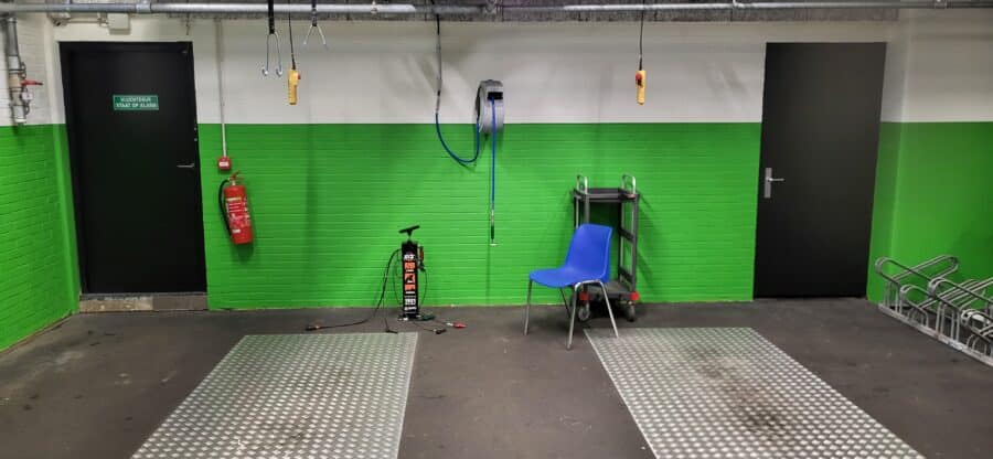 Fietswerkplaats voor medewerkers bij ASR